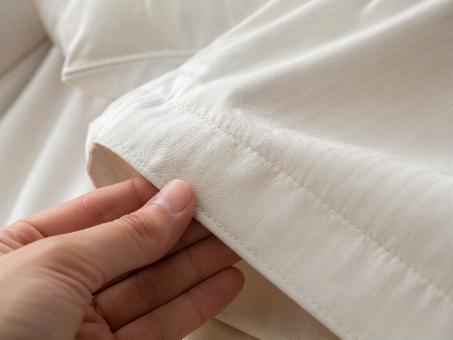 Bedding details and stitching